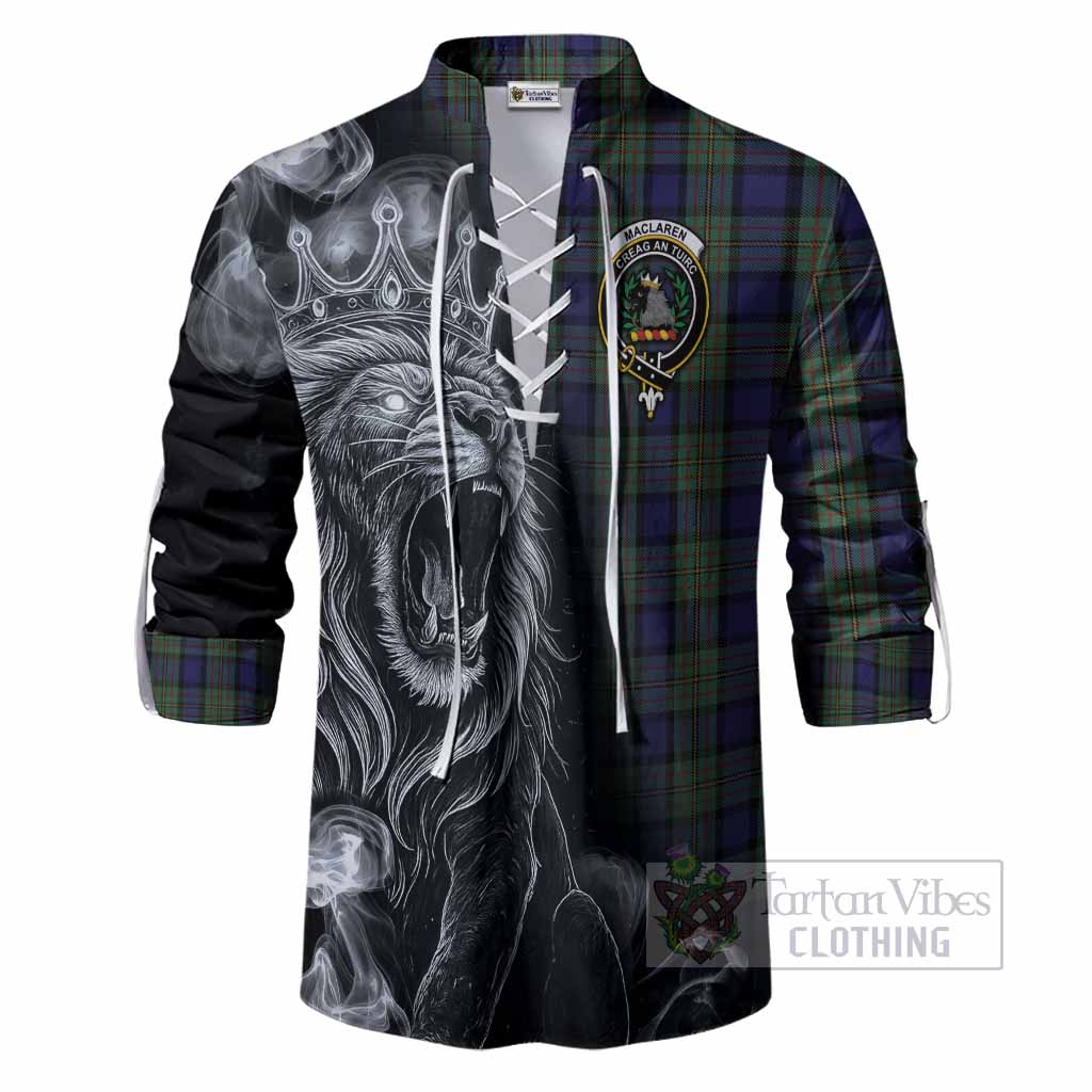 MacLaren (McLaren) Tartan Ghillie Shirt Roaring Lion Heritage
