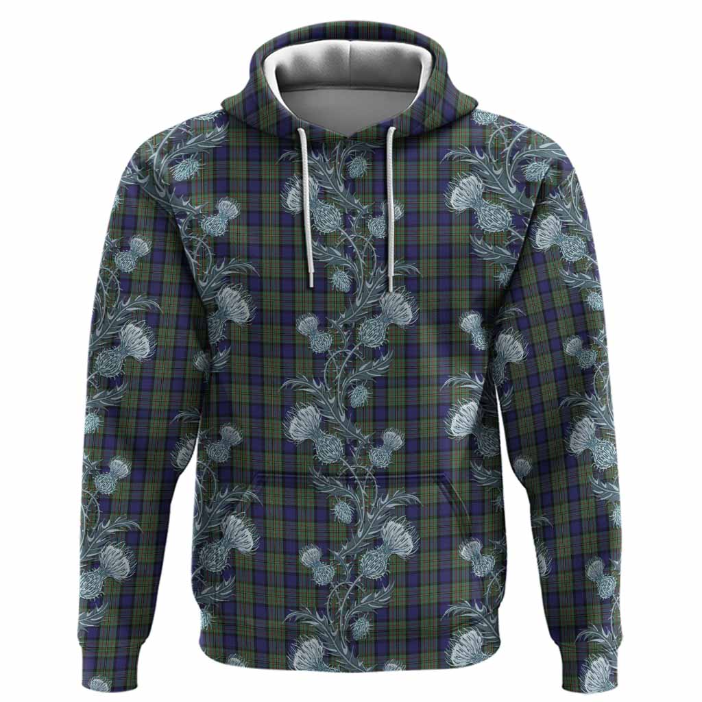 MacLaren (McLaren) Tartan Hoodie Seamless Scottish Thistle Flowers