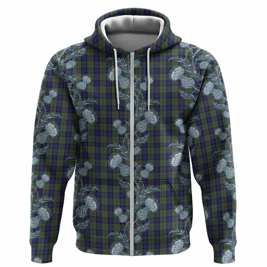 MacLaren (McLaren) Tartan Hoodie Seamless Scottish Thistle Flowers