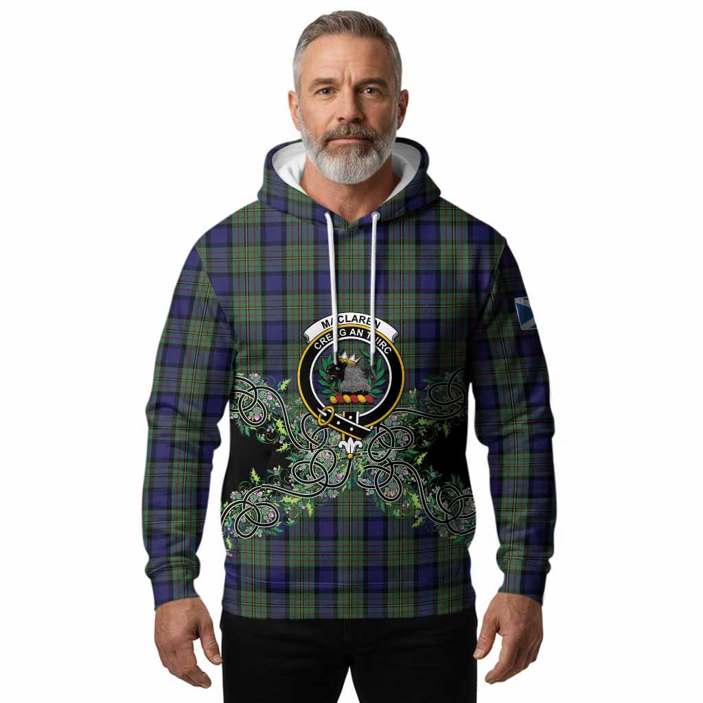 MacLaren (McLaren) Tartan Hoodie Thistle Scottish Spirit