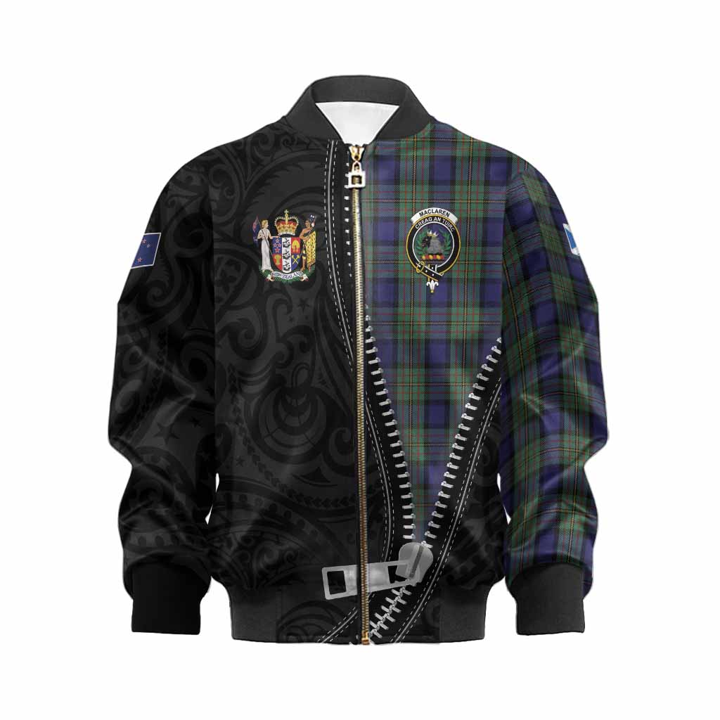 MacLaren (McLaren) Tartan Kid Bomber Jacket New Zealand Pattern Unique Zipper Stylized