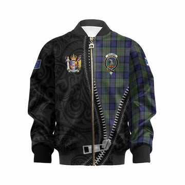 MacLaren (McLaren) Tartan Kid Bomber Jacket New Zealand Pattern Unique Zipper Stylized
