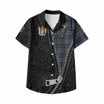 MacLaren (McLaren) Tartan Kid Hawaiian Shirt New Zealand Pattern Unique Zipper Stylized