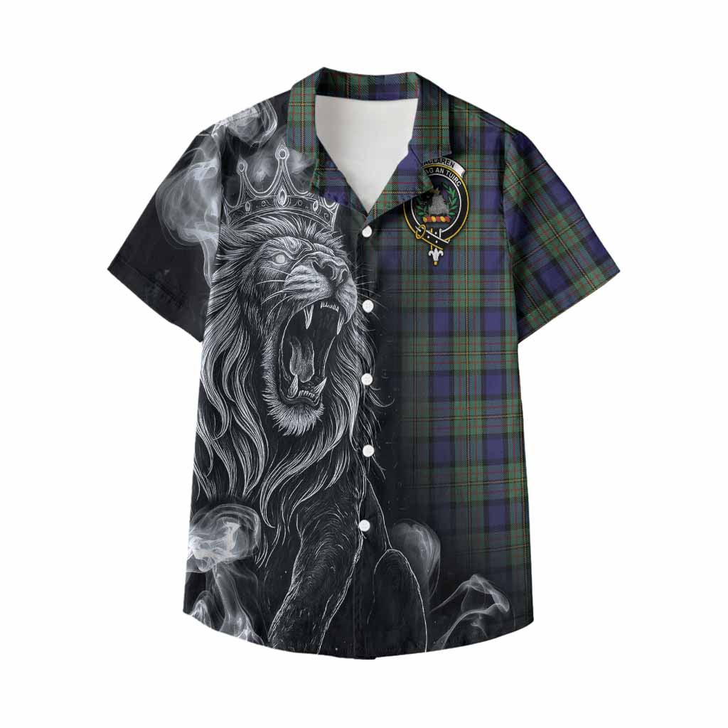 MacLaren (McLaren) Tartan Kid Hawaiian Shirt Roaring Lion Heritage