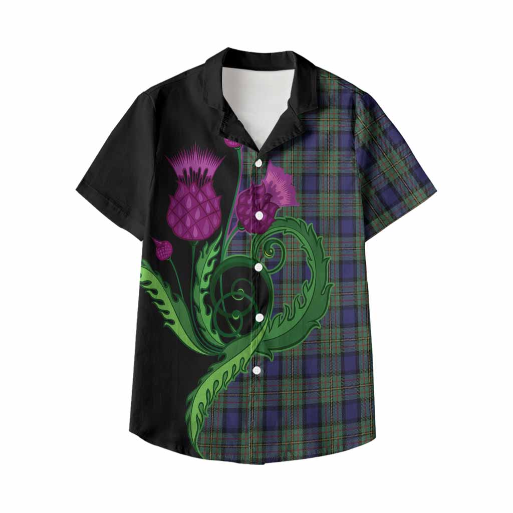 MacLaren (McLaren) Tartan Kid Hawaiian Shirt Traditional Scottish Thistle
