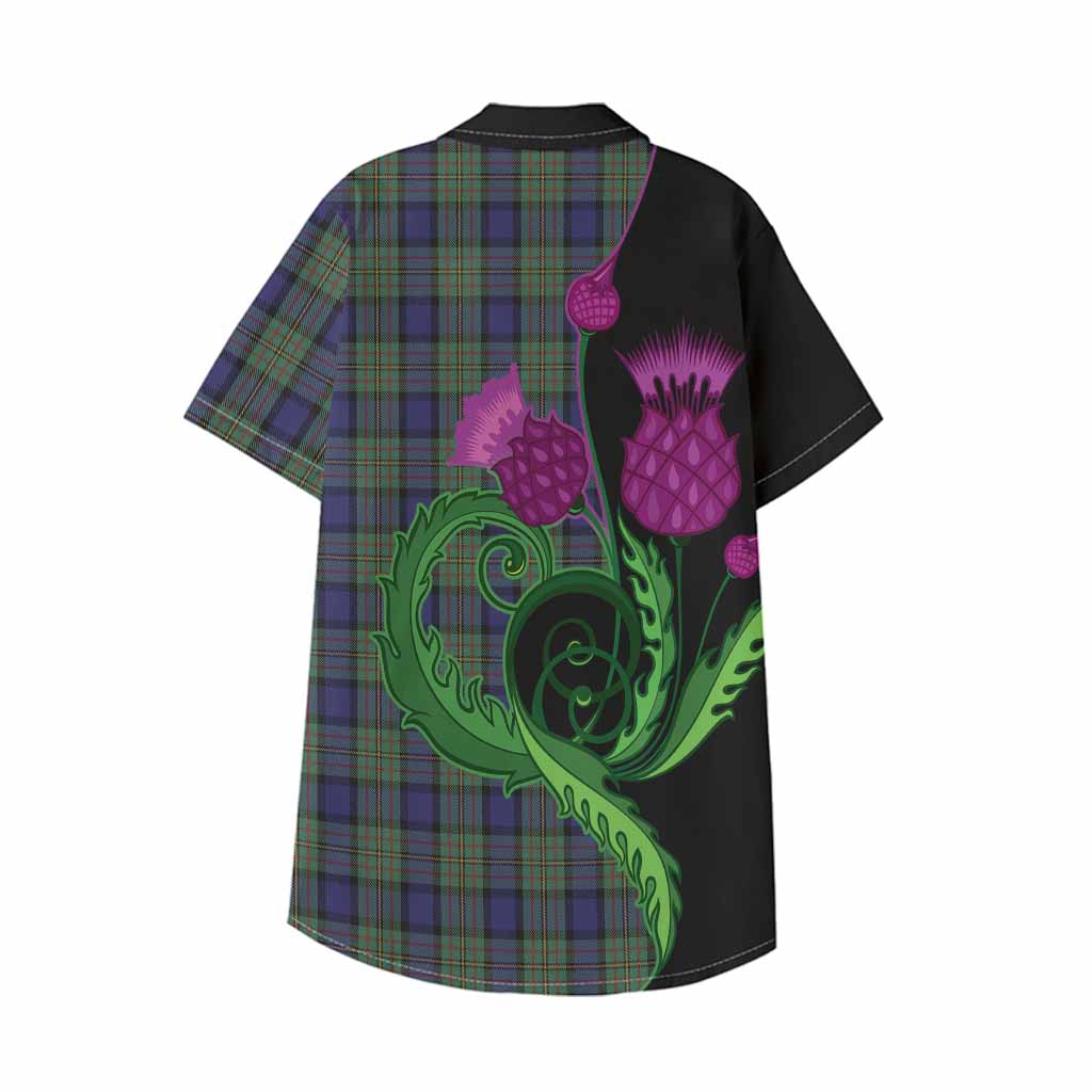 MacLaren (McLaren) Tartan Kid Hawaiian Shirt Traditional Scottish Thistle