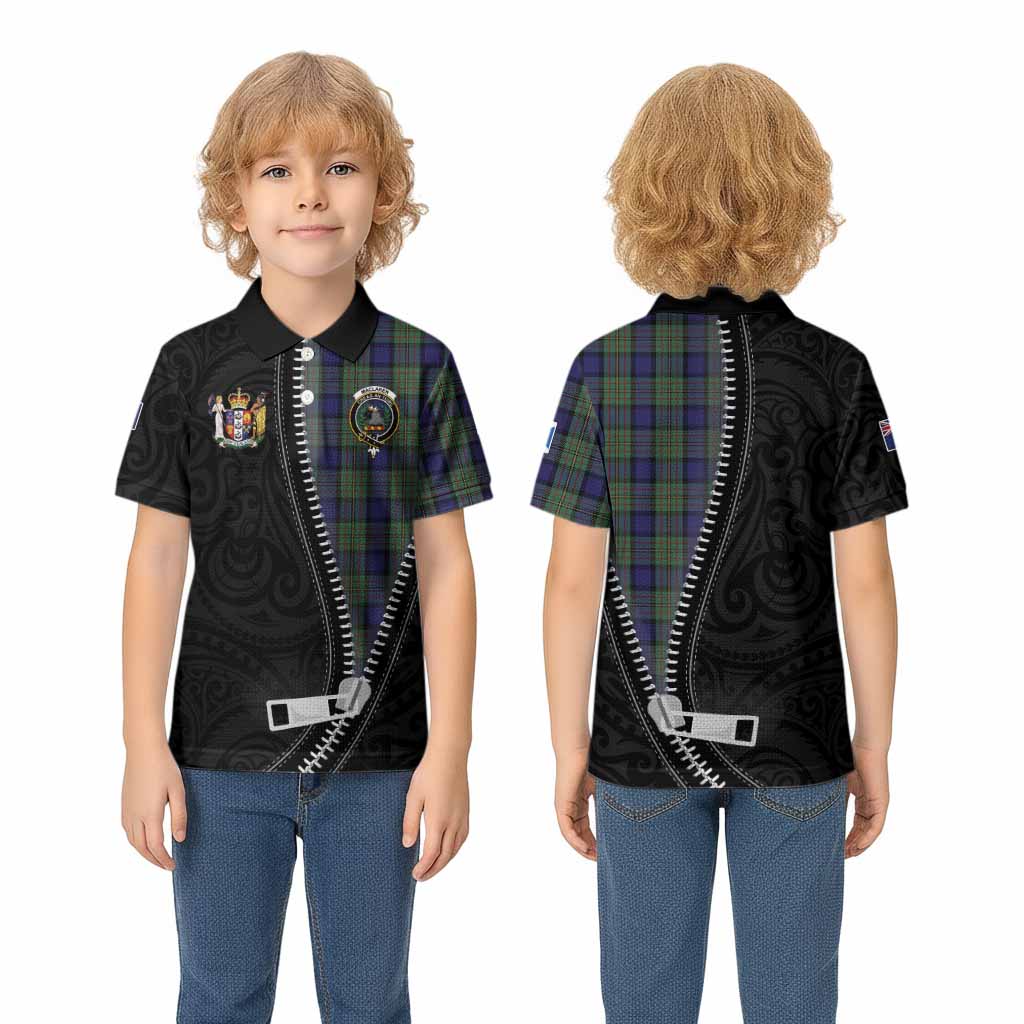 MacLaren (McLaren) Tartan Kid Polo Shirt New Zealand Pattern Unique Zipper Stylized