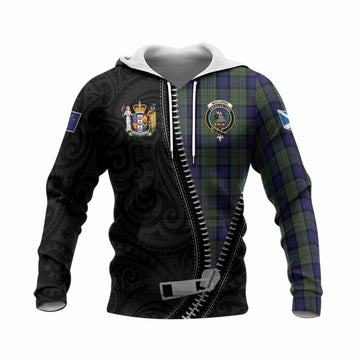 MacLaren (McLaren) Tartan Knitted Hoodie New Zealand Pattern Unique Zipper Stylized