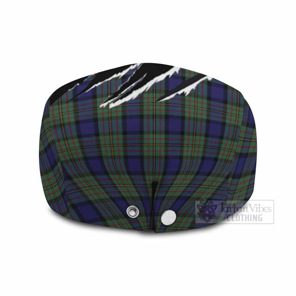 MacLaren (McLaren) Tartan Loch Ness Monster Flat Cap, Jeff Cap Celtic Knot Nessie Art