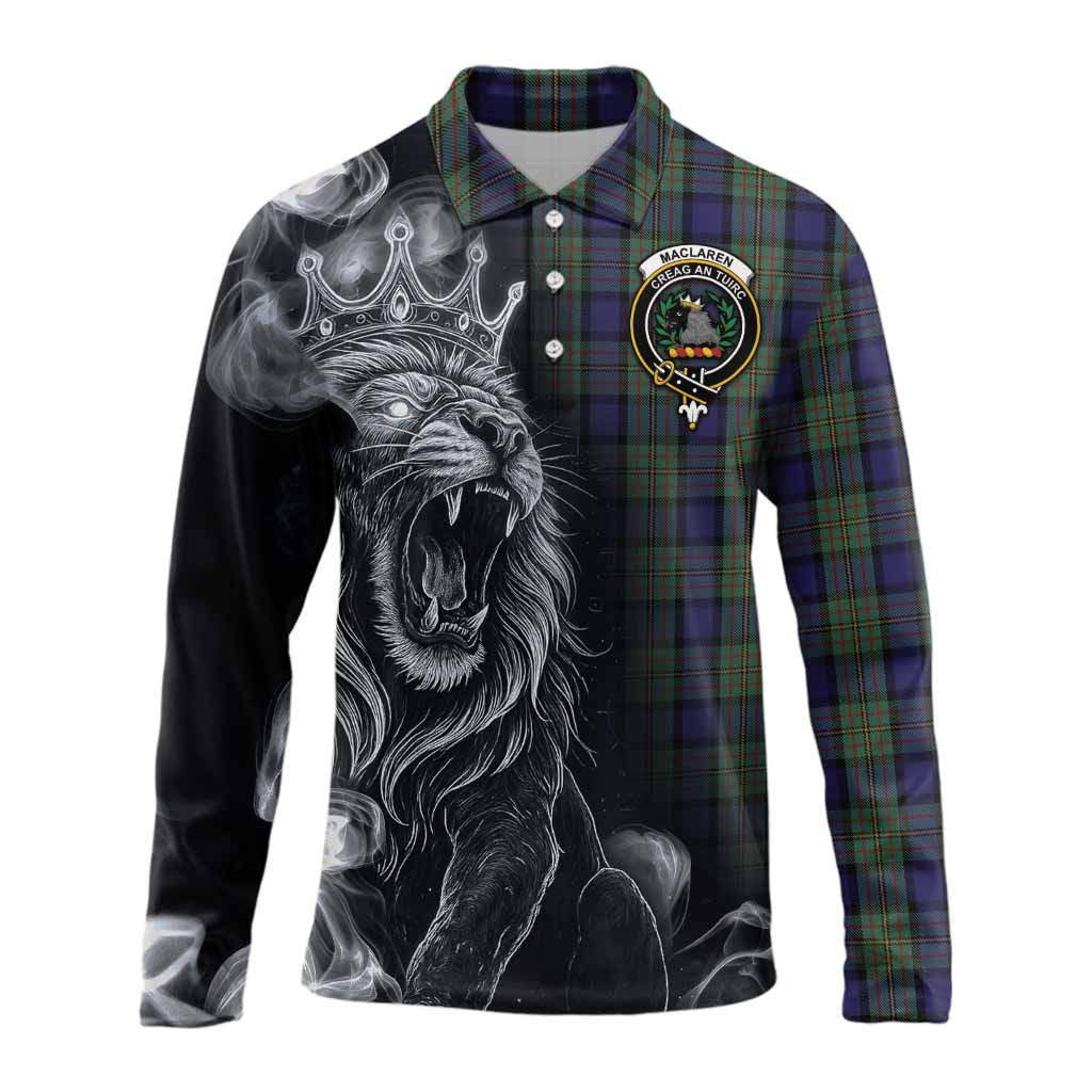 MacLaren (McLaren) Tartan Long Sleeve Polo Shirt Roaring Lion Heritage