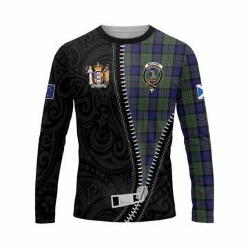 MacLaren (McLaren) Tartan Long Sleeve T-Shirt New Zealand Pattern Unique Zipper Stylized
