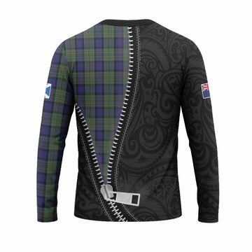MacLaren (McLaren) Tartan Long Sleeve T-Shirt New Zealand Pattern Unique Zipper Stylized