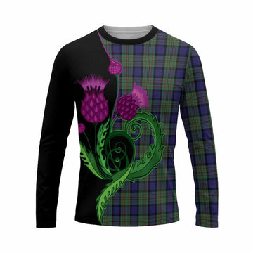 MacLaren (McLaren) Tartan Long Sleeve T-Shirt Traditional Scottish Thistle
