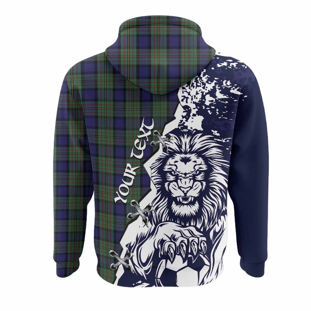 MacLaren (McLaren) Tartan Scottish Hoodie Angry Lion With Soccer Ball Style