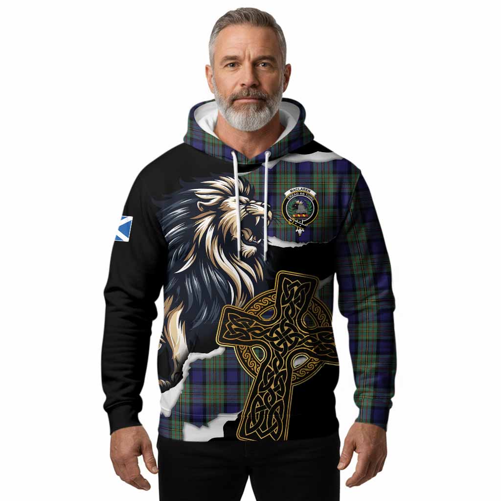 MacLaren (McLaren) Tartan Scottish Hoodie Lion Celtic Heritage