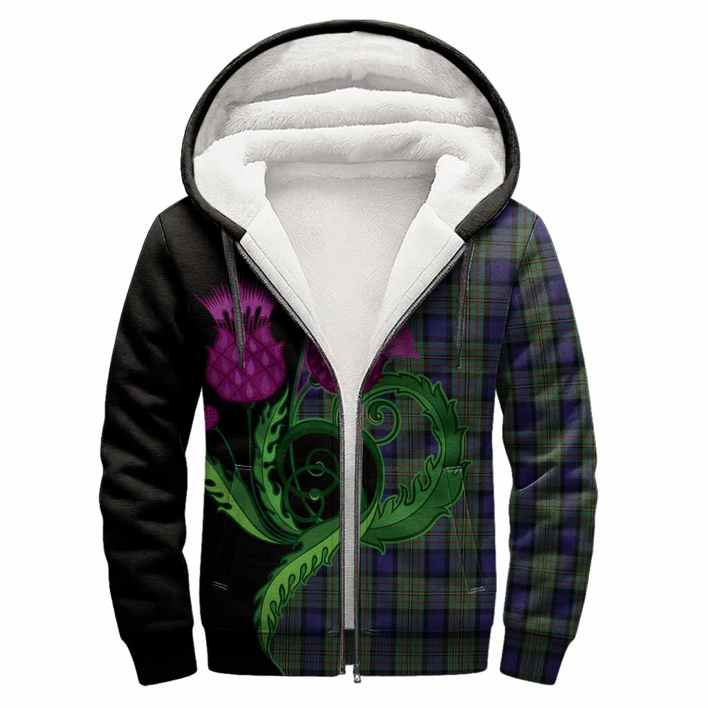 MacLaren (McLaren) Tartan Sherpa Hoodie Traditional Scottish Thistle