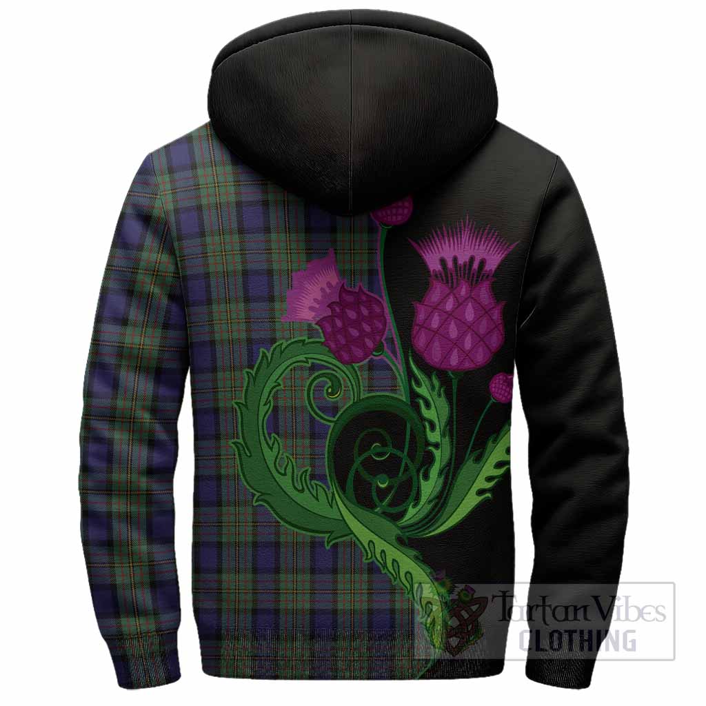 MacLaren (McLaren) Tartan Sherpa Hoodie Traditional Scottish Thistle