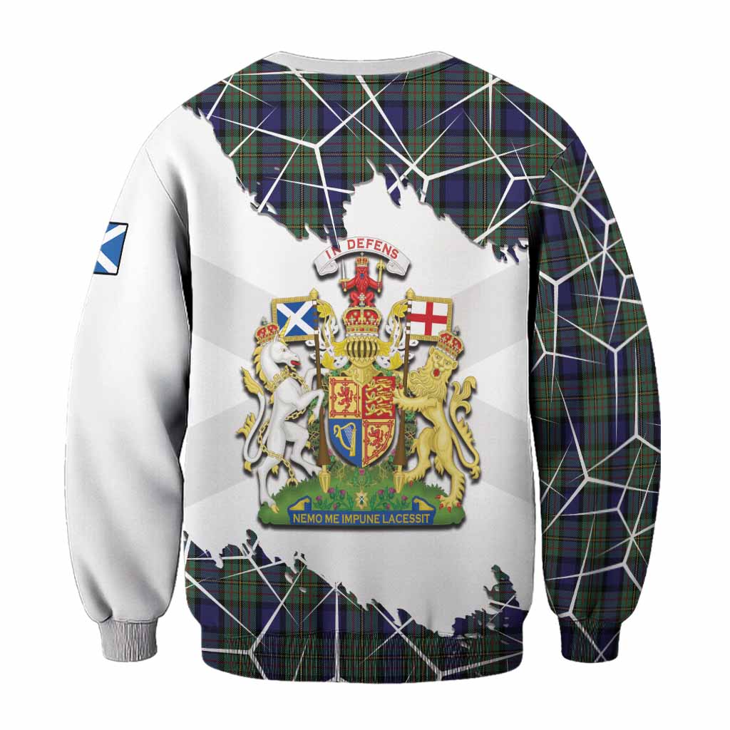 MacLaren (McLaren) Tartan Sweatshirt with Family Crest and Lion Rampant Grunge Style