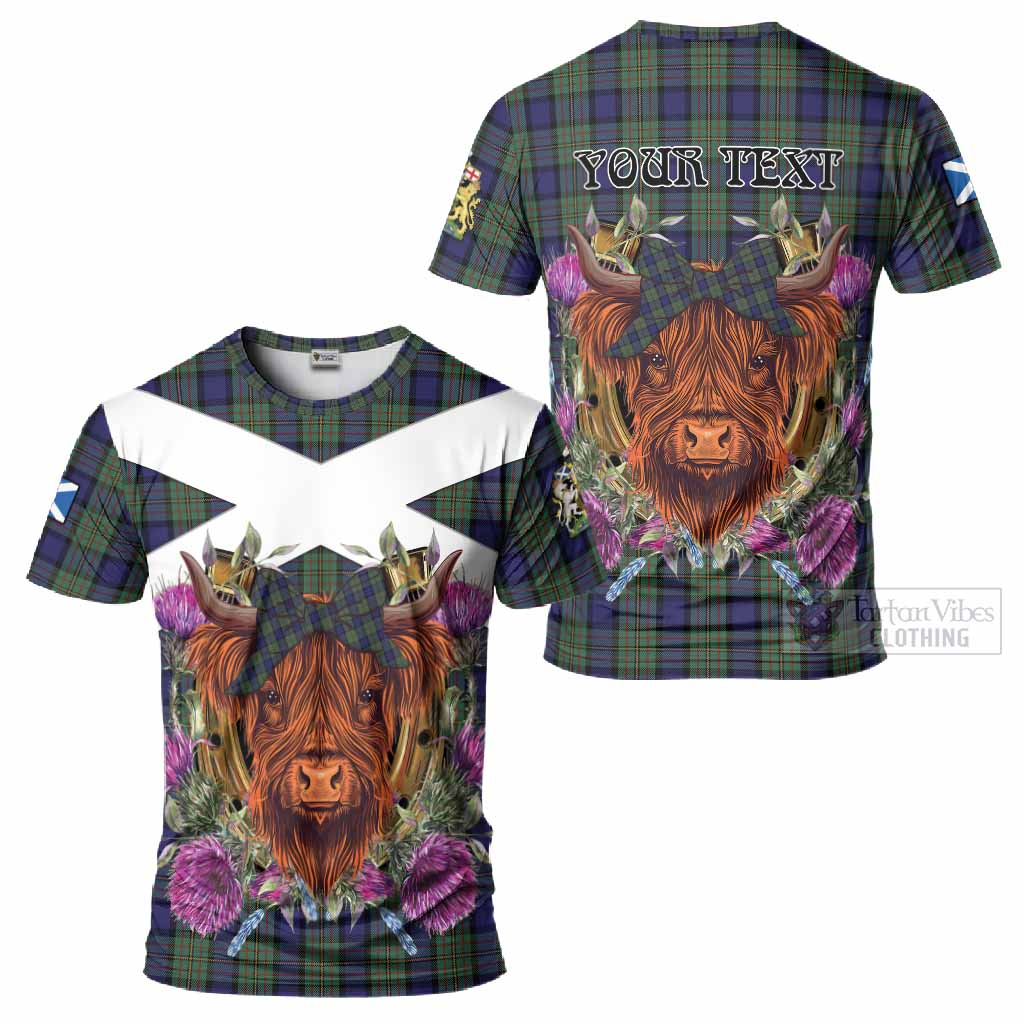 MacLaren (McLaren) Tartan T-Shirt Scottish Thistle Heilan Coo