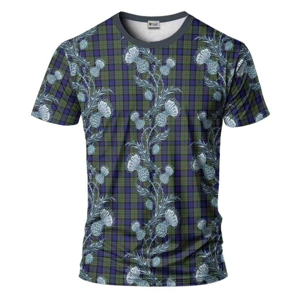 MacLaren (McLaren) Tartan T-Shirt Seamless Scottish Thistle Flowers