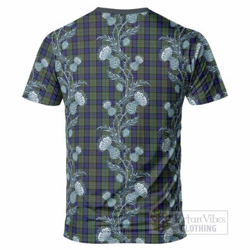 MacLaren (McLaren) Tartan T-Shirt Seamless Scottish Thistle Flowers