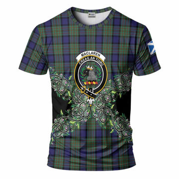 MacLaren (McLaren) Tartan T-Shirt Thistle Scottish Spirit