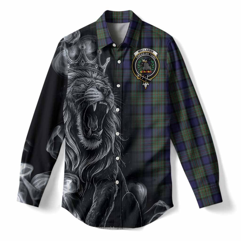MacLaren (McLaren) Tartan Women Casual Shirt Roaring Lion Heritage