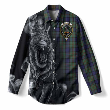 MacLaren (McLaren) Tartan Women Casual Shirt Roaring Lion Heritage