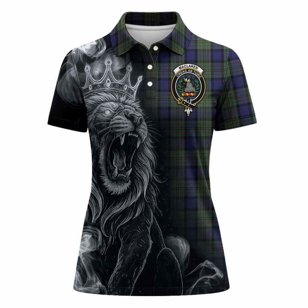 MacLaren (McLaren) Tartan Women Polo Shirt Roaring Lion Heritage