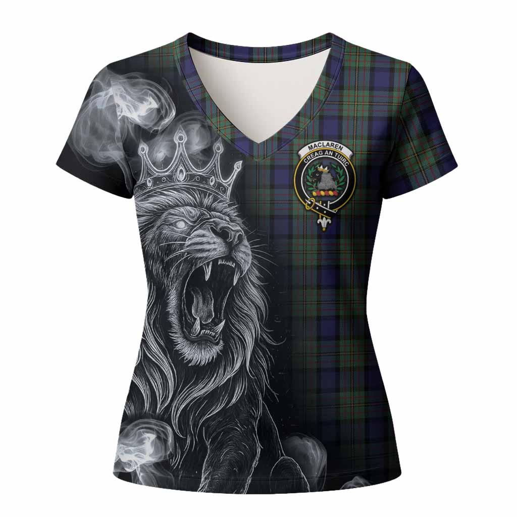 MacLaren (McLaren) Tartan Women T shirt Roaring Lion Heritage