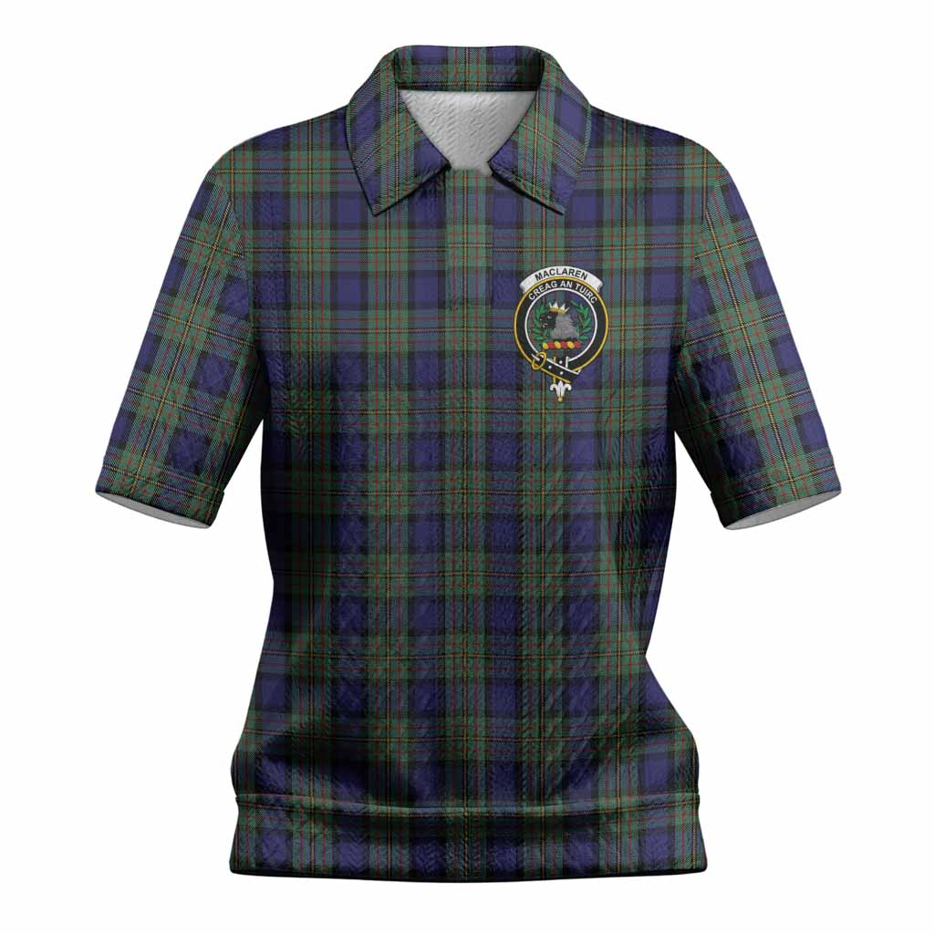 MacLaren (McLaren) Tartan Women’s Polo Sweater Top with Family Crest