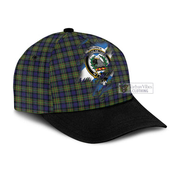 MacLaren Modern Tartan Classic Cap with Family Crest In Me Style