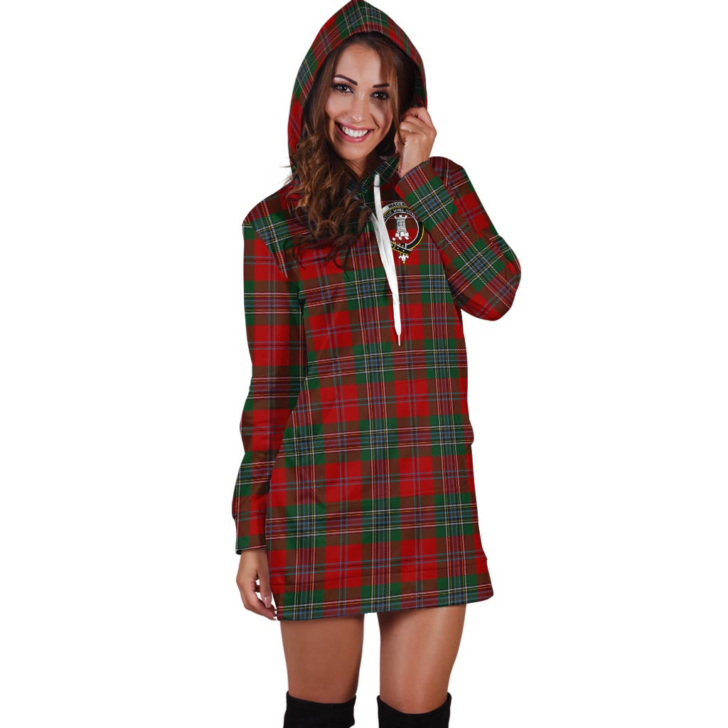 MacLean (McLean) Tartan Hoodie Dress with Family Crest - Tartan Vibes Clothing