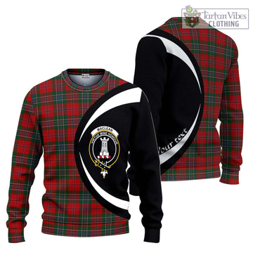 MacLean (McLean) Tartan Knitted Sweater with Family Crest Circle Style Unisex - Tartan Vibes Clothing