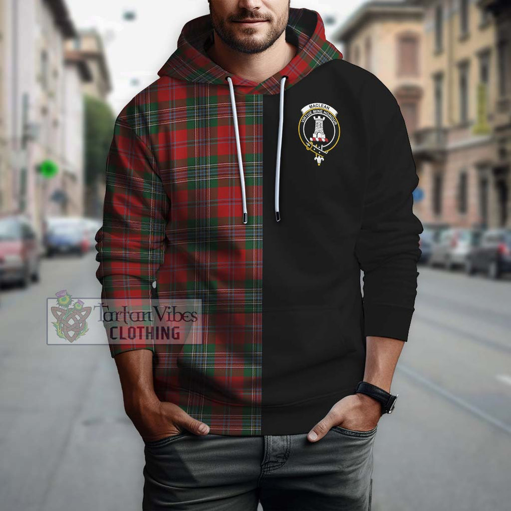 MacLean (McLean) Tartan Hoodie with Family Crest and Half Of Me Style Zip Hoodie - Tartanvibesclothing Shop