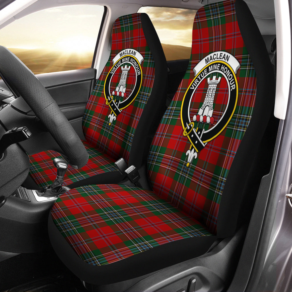 MacLean Tartan Car Seat Cover with Family Crest One Size - Tartanvibesclothing