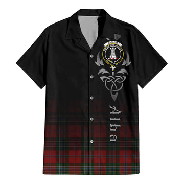 MacLean (McLean) Tartan Hawaiian Shirt Shirt Featuring Alba Gu Brath Family Crest Celtic Inspired