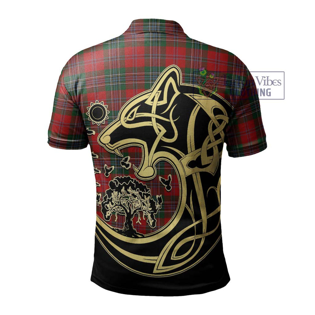 MacLean (McLean) Tartan Polo Shirt with Family Crest Celtic Wolf Style - Tartanvibesclothing Shop