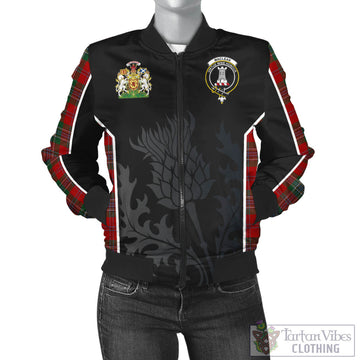 MacLean (McLean) Tartan Bomber Jacket with Family Crest and Scottish Thistle Vibes Sport Style