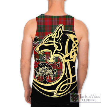 MacLean (McLean) Tartan Men's Tank Top with Family Crest Celtic Wolf Style - Tartan Vibes Clothing