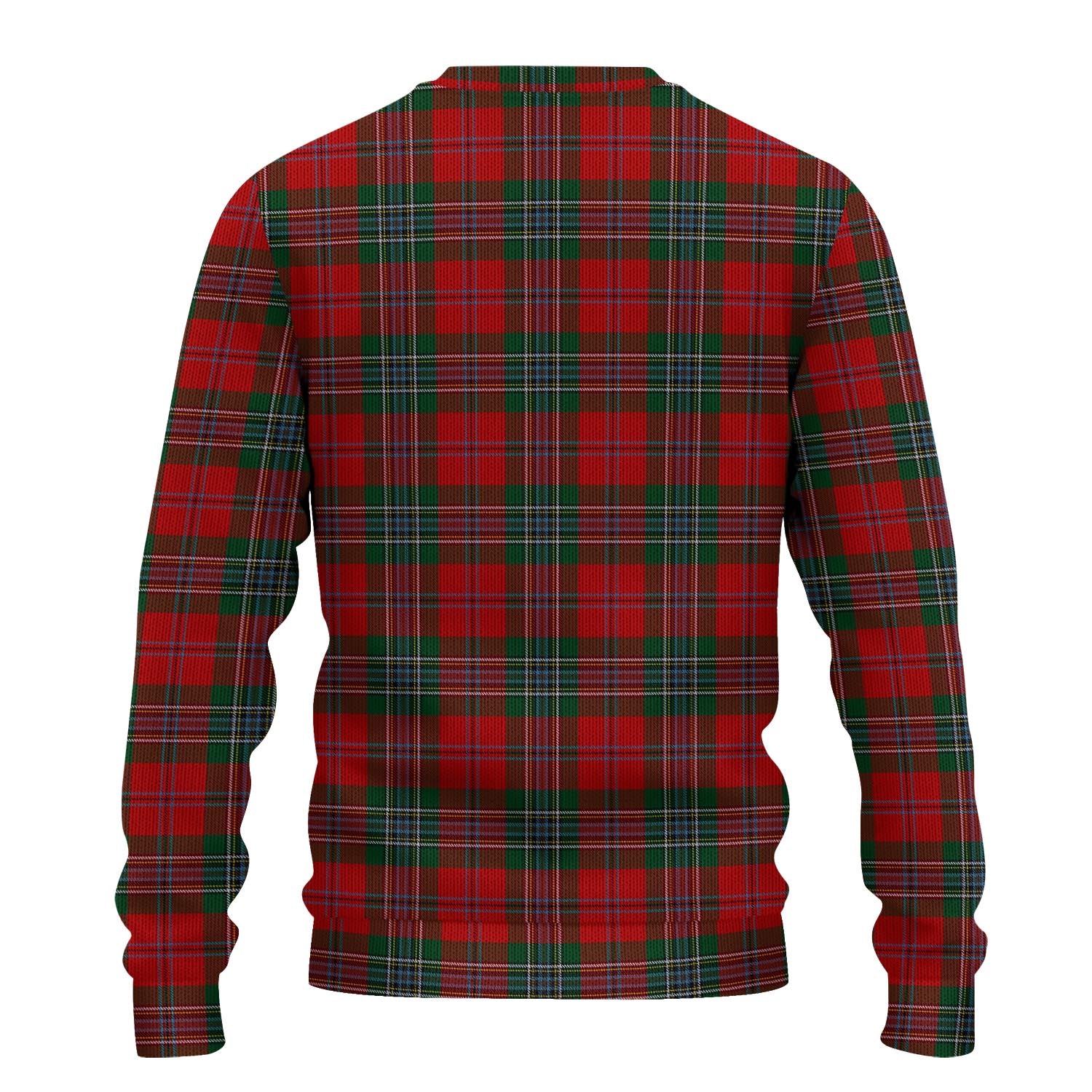 MacLean Tartan Knitted Sweater with Family Crest - Tartanvibesclothing