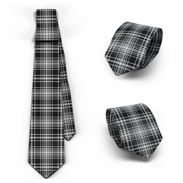 MacLean Black and White Tartan Classic Necktie