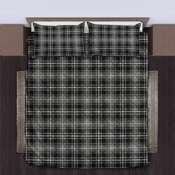 MacLean Black and White Tartan Quilt Bed Set