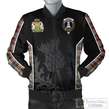MacLean Dress Tartan Bomber Jacket with Family Crest and Scottish Thistle Vibes Sport Style