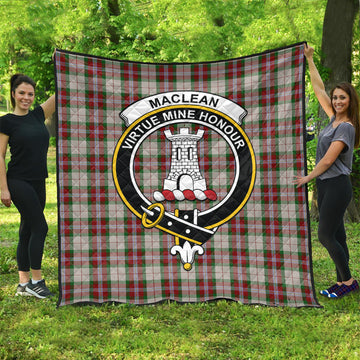MacLean Dress Tartan Quilt with Family Crest