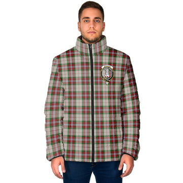 MacLean Dress Tartan Padded Jacket with Family Crest