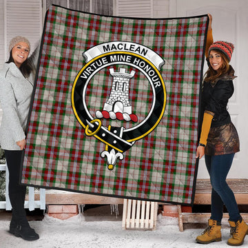 MacLean Dress Tartan Quilt with Family Crest