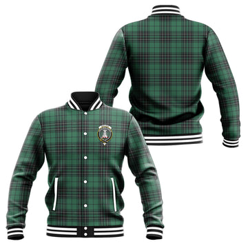 MacLean Hunting Ancient Tartan Baseball Jacket with Family Crest