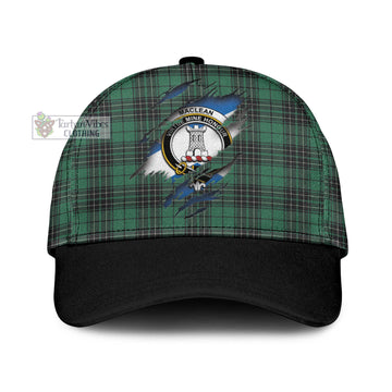 MacLean Hunting Ancient Tartan Classic Cap with Family Crest In Me Style