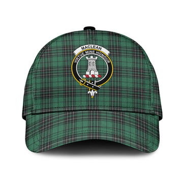 MacLean Hunting Ancient Tartan Classic Cap with Family Crest